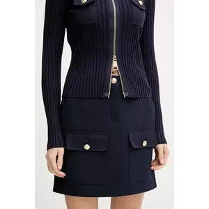 Marc Aurel fustă culoarea bleumarin, mini, drept, 2329-2020-24807 imagine