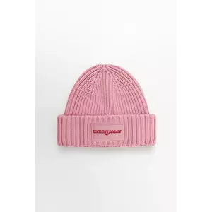 Tommy Jeans căciulă din bumbac culoarea roz, AW0AW17909 imagine