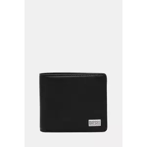 Diesel portofel de piele BISCOTTO BISCOTTO BI FOLD COIN culoarea negru, X10420.PR227 imagine