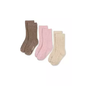 Konges Sløjd șosete copii 3 PACK RIB SOCKS 3-pack culoarea roz, KS103656 imagine