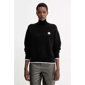 Kenzo pulover din amestec de lână culoarea negru, cu guler, FF62PU7183LF imagine