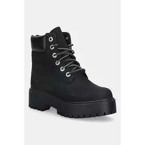 Timberland bocanci Stone Street 6In Waterproof culoarea negru, cu toc plat, TB1A5RH50151 imagine