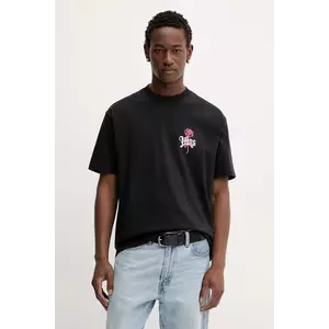 Vans tricou din bumbac culoarea negru, cu imprimeu, VN000PCHBLK1 imagine