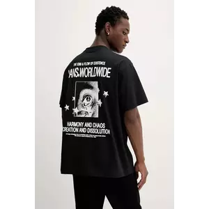 Vans tricou din bumbac culoarea negru, cu imprimeu, VN000PBRBLK1 imagine