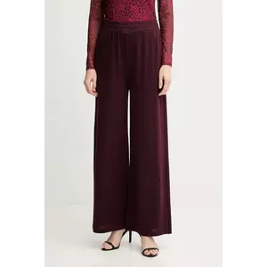 Marc Aurel pantaloni culoarea bordo, lat, high waist, 1891-7000-73813 imagine