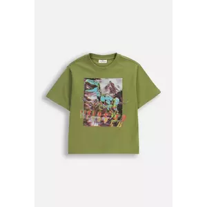 Coccodrillo tricou de bumbac pentru copii culoarea verde, cu imprimeu, EVERYDAY BOY A imagine