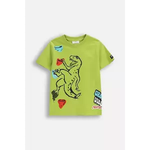 Coccodrillo tricou de bumbac pentru copii culoarea verde, cu imprimeu, SPORTS BOY KIDS imagine