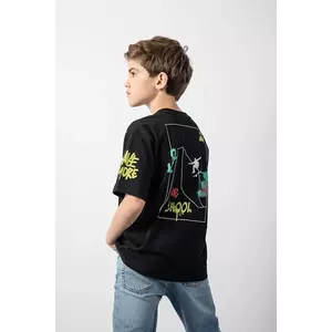 Coccodrillo tricou de bumbac pentru copii culoarea negru, cu imprimeu, SPORTS BOY JUNIOR imagine