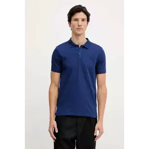 Trussardi polo de bumbac culoarea bleumarin, uni, G5008000025N imagine