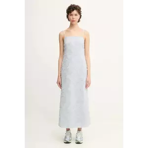 Samsoe Samsoe rochie SALAZIO culoarea gri, maxi, drept, F25200087 imagine