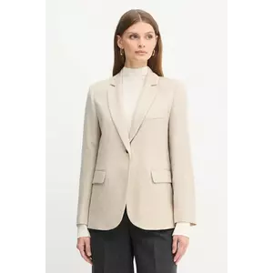 Marella jachetă cu lână Emme by Marella culoarea bej, un singur rând de nasturi, melanj, 2525046072200 imagine