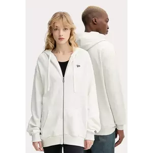 New Era bluză culoarea gri, cu glugă, melanj, 60752360 imagine