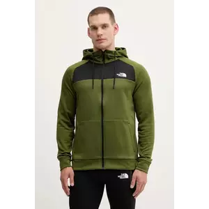 The North Face hanorac de antrenament Reaxion culoarea verde, cu glugă, uni, NF0A8CNPDIW1 imagine
