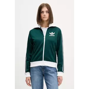 adidas Originals bluză Classic Tt culoarea verde, cu model, JX7852 imagine