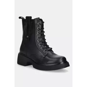 GOE bocanci de piele culoarea negru, cu toc drept, izolare usoara, SS2N4125 BLACK imagine