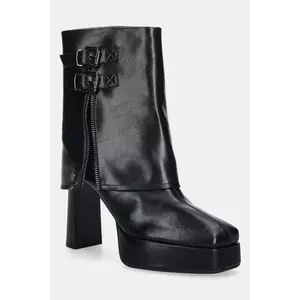 GOE botine culoarea negru, cu toc drept, izolare usoara, SS2N4206 BLACK imagine