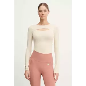 casăll body de yoga Cut Out culoarea bej, 25204 imagine