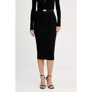 Elisabetta Franchi fustă culoarea negru, midi, creion, GK17B56E2 imagine