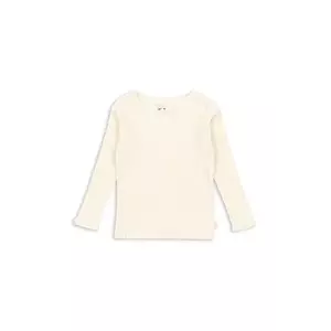 Konges Sløjd longsleeve din bumbac pentru copii PAPIN BLOUSE GOTS culoarea bej, KS103957 imagine