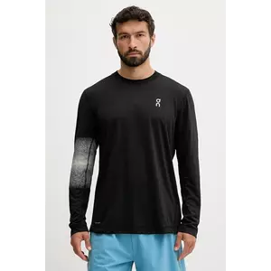 On mânecă lungă de antrenament culoarea negru, cu imprimeu, 1MF30510553 imagine
