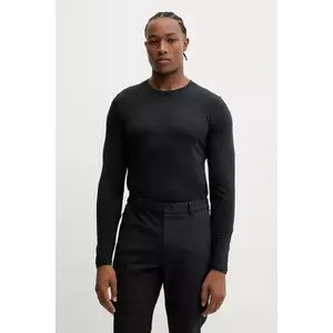 Fjallraven longsleeve sport Abisko culoarea negru, uni, F87194-550 imagine