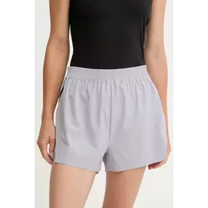 On pantaloni scurți de antrenament culoarea violet, cu imprimeu, high waist, 1WF10330174 imagine