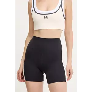 P.E Nation pantaloni scurți de antrenament Freeplay 5 culoarea bleumarin, cu model, high waist, 244S374 imagine