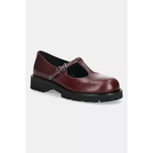 MICHAEL Michael Kors pantofi de piele Darrington culoarea bordo, cu toc plat, 40F5DTFP4L.610 imagine