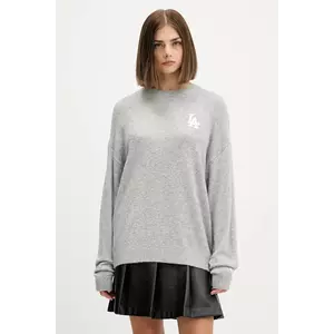 New Era pulover din amestec de lână culoarea gri, light, 60684495 imagine