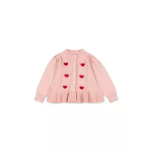 Konges Sløjd cardigan din bumbac pentru copii SOLEIL CARDIGAN GOTS culoarea roz, KS103980 imagine
