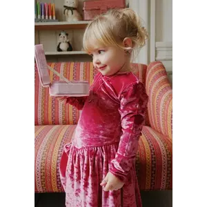 Konges Sløjd rochie fete CARLITO DRESS GRS culoarea bordo, mini, evazati, KS103746 imagine
