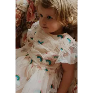 Konges Sløjd rochie fete TULLIE DRESS culoarea bej, mini, evazati, KS104020 imagine