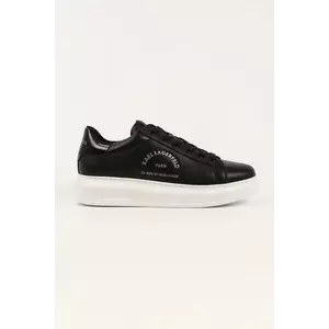 Karl Lagerfeld sneakers din piele KAPRI culoarea negru, KL52568A imagine