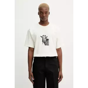 Dickies tricou din bumbac culoarea bej, cu imprimeu, DK0A8672 imagine