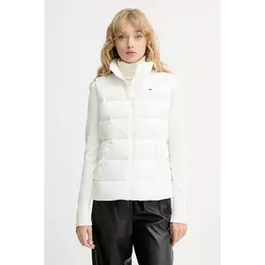 Tommy Jeans vestă de puf culoarea alb, de iarna, DW0DW21622 imagine
