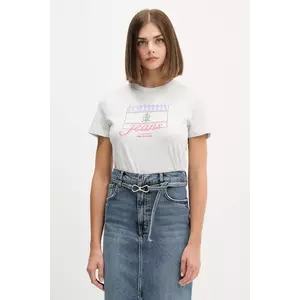 Tommy Jeans tricou din bumbac culoarea gri, DW0DW21533 imagine