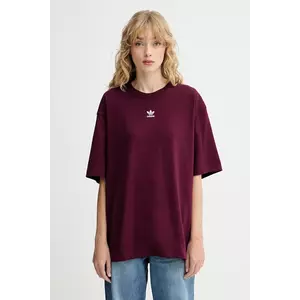 adidas Originals tricou din bumbac Boyfriend Tee culoarea bordo, KW1906 imagine
