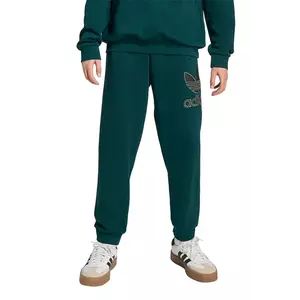 adidas Originals pantaloni de trening din bumbac pentru copii culoarea verde, cu imprimeu, JV8579 imagine