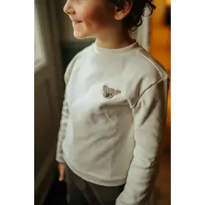 Donsje longsleeve din bumbac pentru copii Jorijn Longsleeve Koala culoarea bej, cu imprimeu, 4101902 imagine