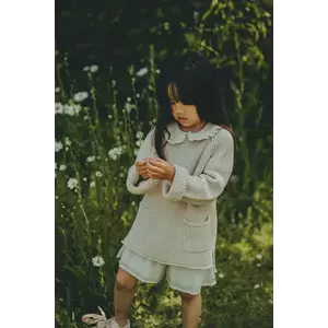 Donsje pulover de bumbac pentru copii Stella Sweater culoarea bej, 4090100 imagine