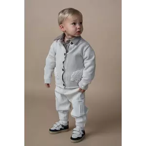 Donsje cardigan din bumbac pentru bebeluși Dieck Cardigan Lammies culoarea bej, light, 3039801 imagine