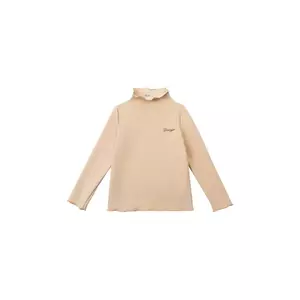 Donsje longsleeve copii Jotte Top culoarea bej, cu turtleneck, 4105600 imagine