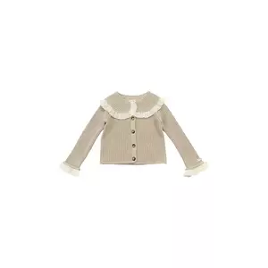 Donsje cardigan din bumbac pentru copii Zoila Cardigan culoarea bej, 4108200 imagine