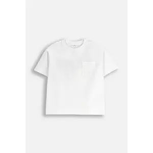 Coccodrillo tricou de bumbac pentru copii culoarea alb, uni, X-RAY VISION BOY JUNIOR imagine