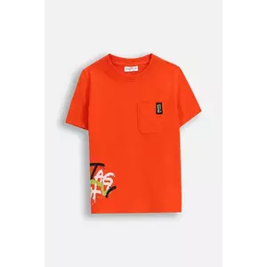 Coccodrillo tricou de bumbac pentru copii culoarea roșu, cu imprimeu, SPORTS BOY KIDS imagine