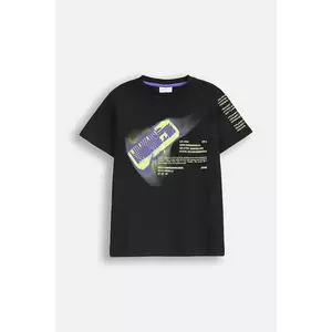 Coccodrillo tricou de bumbac pentru copii culoarea negru, cu imprimeu, X-RAY VISION BOY JUNIOR imagine