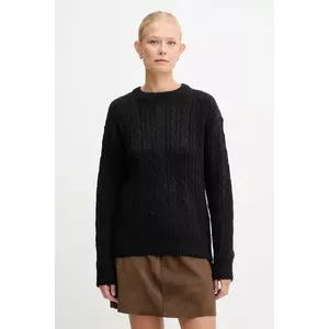 Silvian Heach pulover din amestec de lână MARKOVKA culoarea negru, GPA25146MA imagine