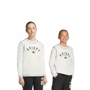 adidas Originals longsleeve din bumbac pentru copii culoarea alb, cu imprimeu, JX5271 imagine