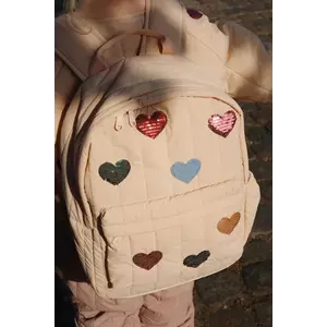 Konges Sløjd ghiozdan copii JUNO QUILTED SEQUIN BACKPACK MIDI culoarea roz, mic, cu imprimeu, KS103554 imagine