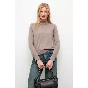 Answear.LAB pulover de cașmir culoarea bej, light, cu guler imagine